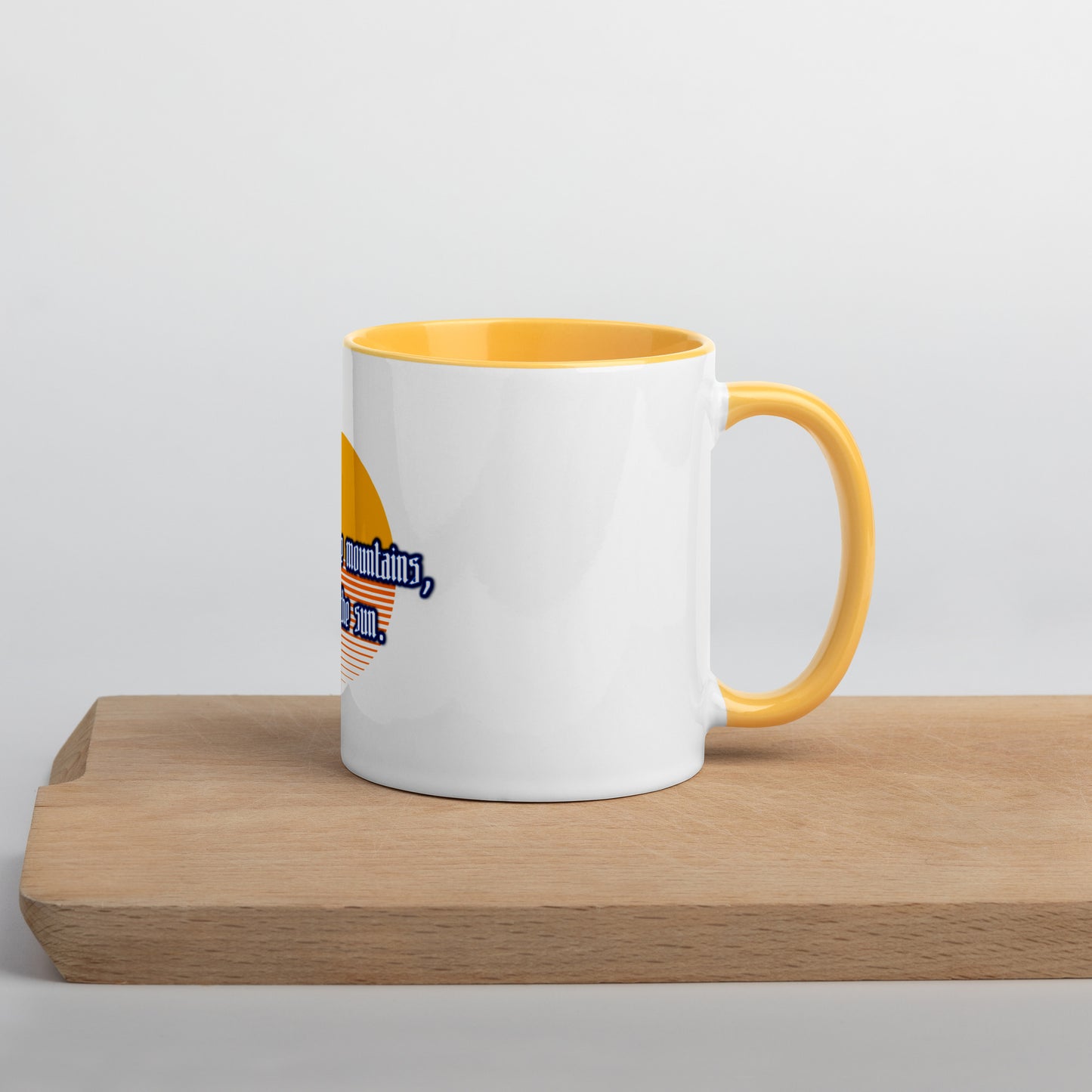 Believe Mountains Mug With Color Inside