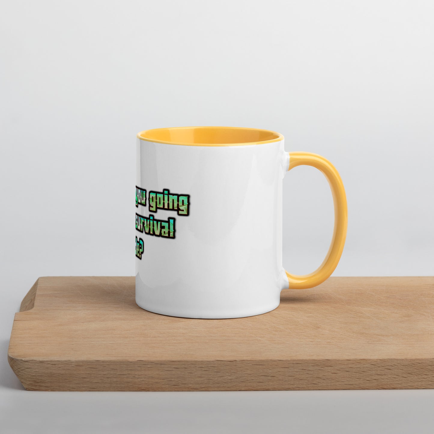 Survival Mode Mug With Color Inside