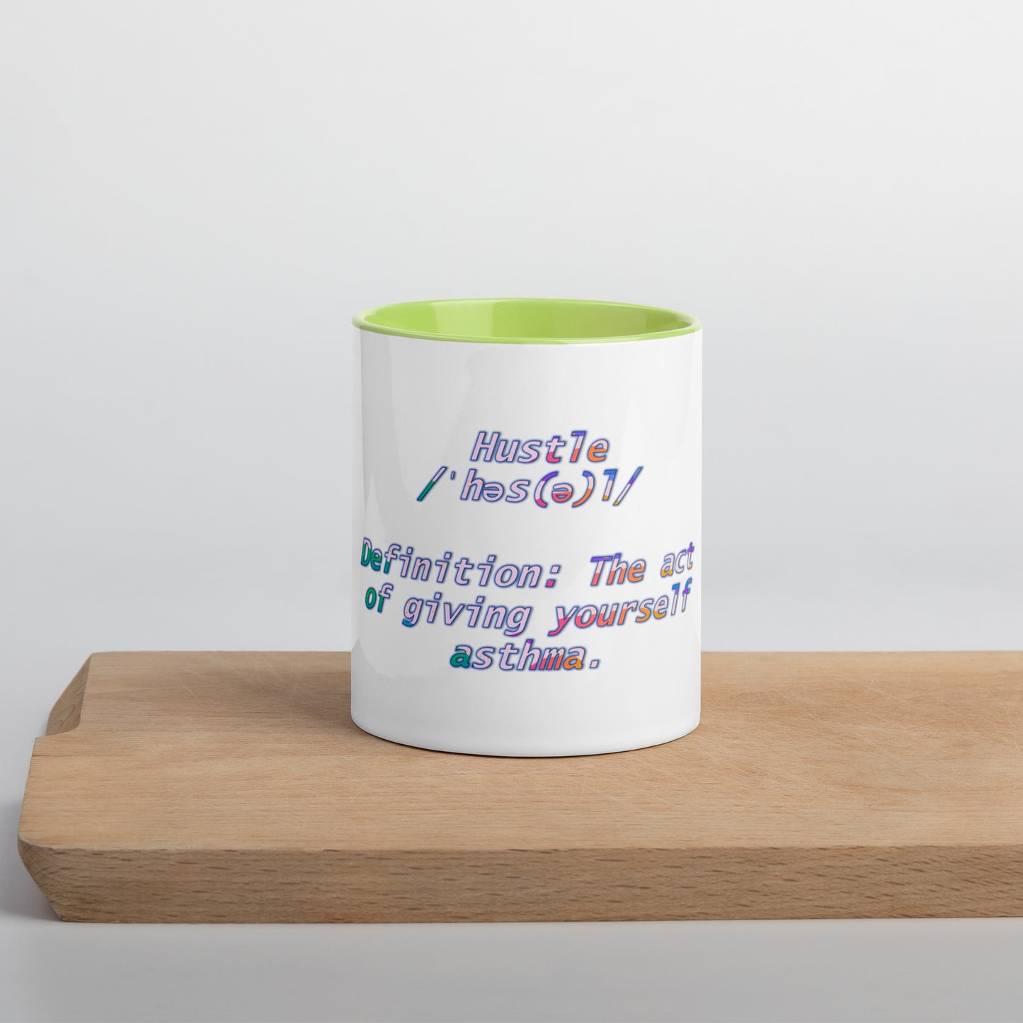 HUstle Mug With Color Inside