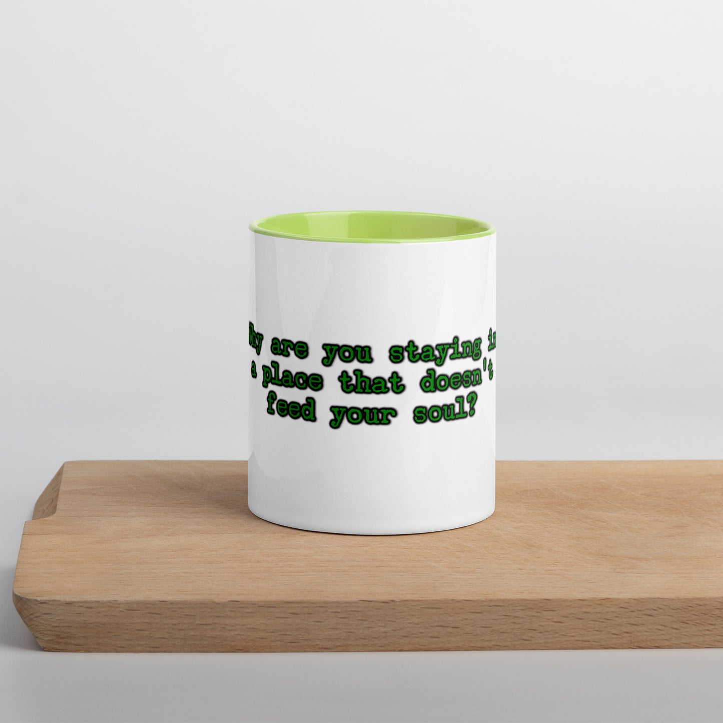 Feed Your Soul Mug With Color Inside