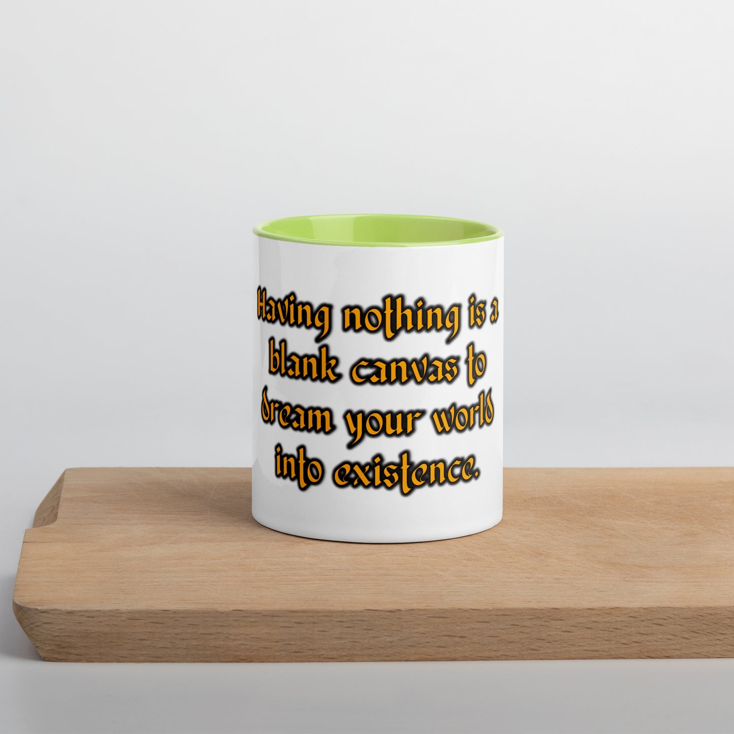 Blank Canvas (Gold) Mug With Color Inside