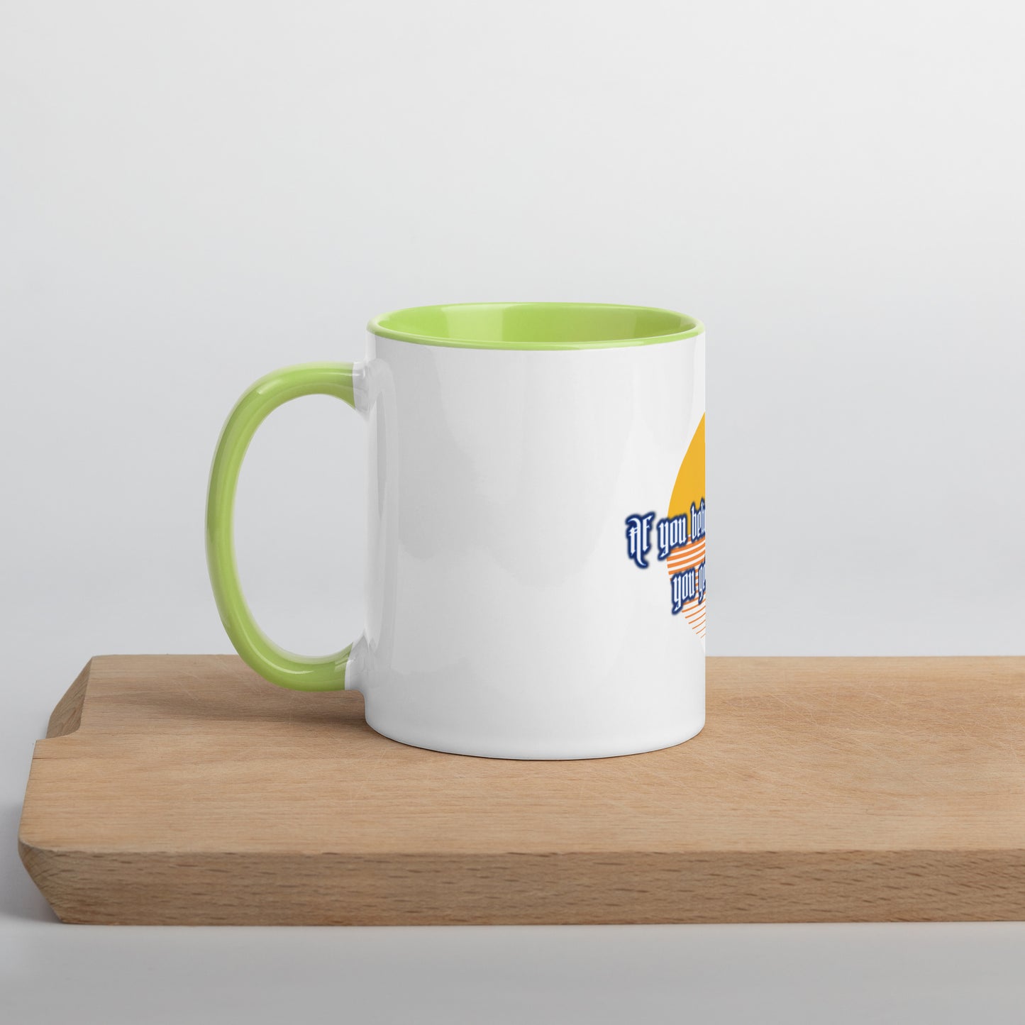 Believe Mountains Mug With Color Inside