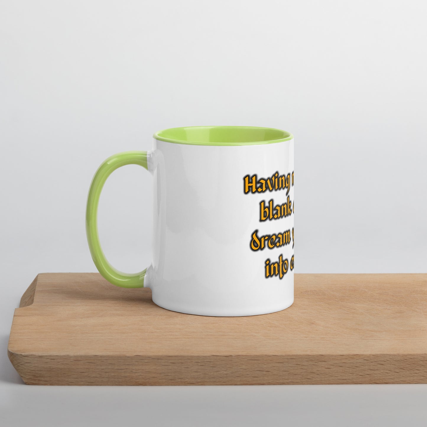 Blank Canvas (Gold) Mug With Color Inside