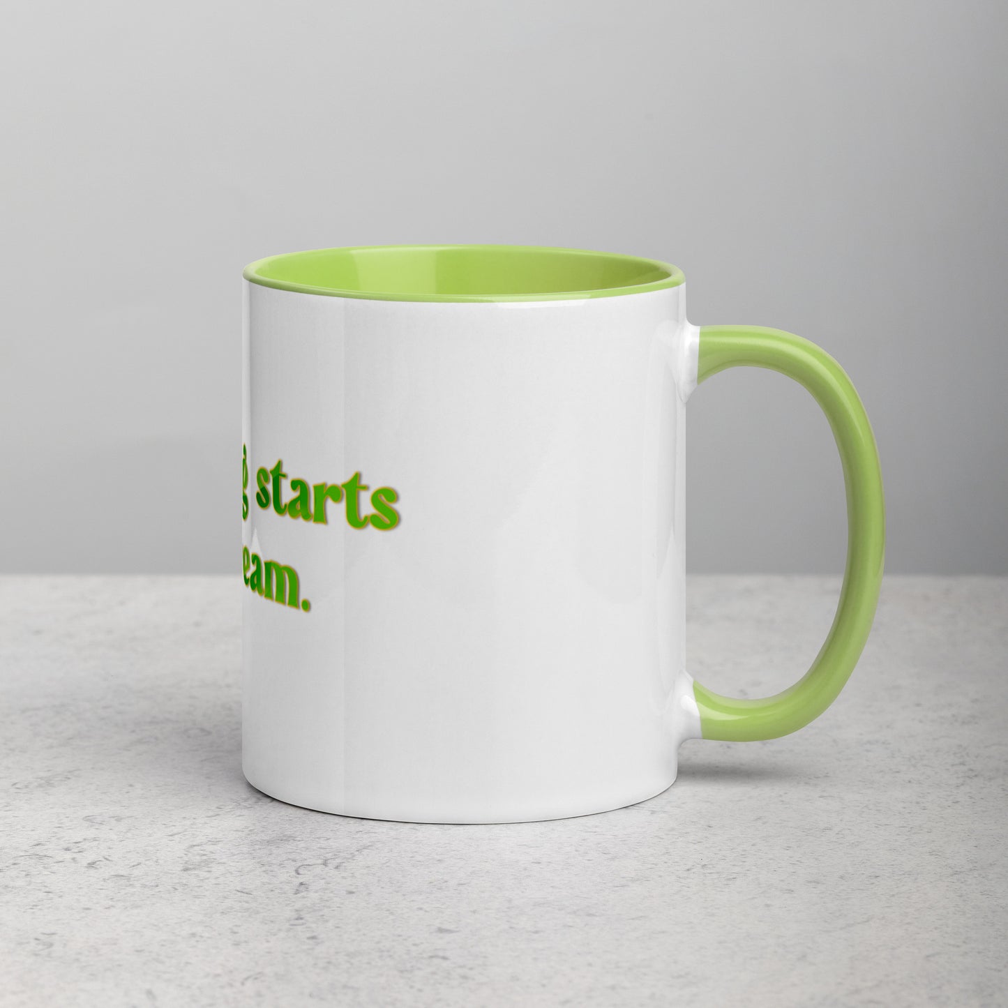 How It Starts Mug With Color Inside