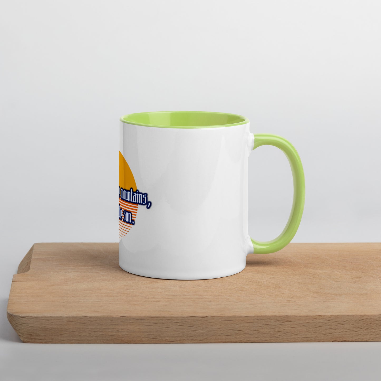 Believe Mountains Mug With Color Inside