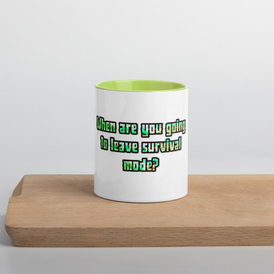 Survival Mode Mug With Color Inside