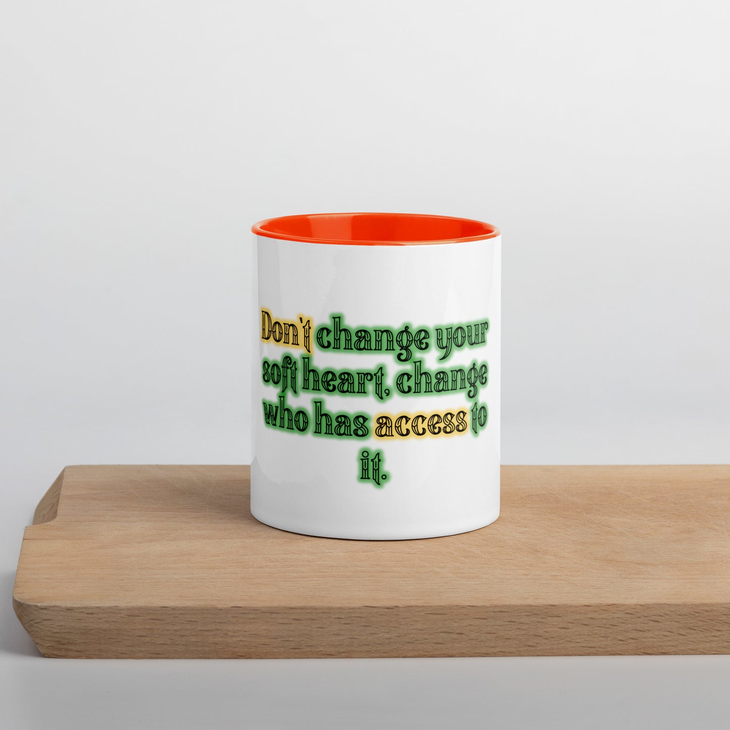 Soft Heart Mug With Color Inside
