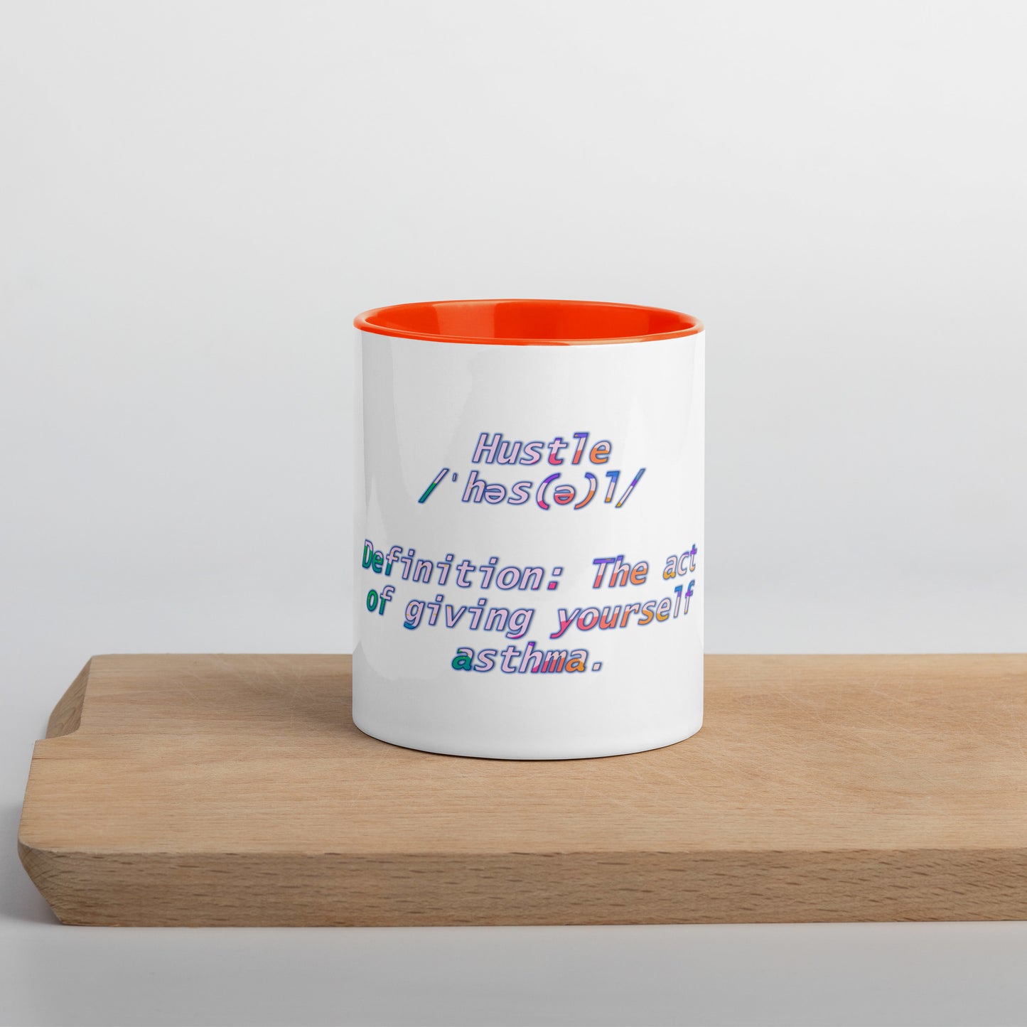 HUstle Mug With Color Inside