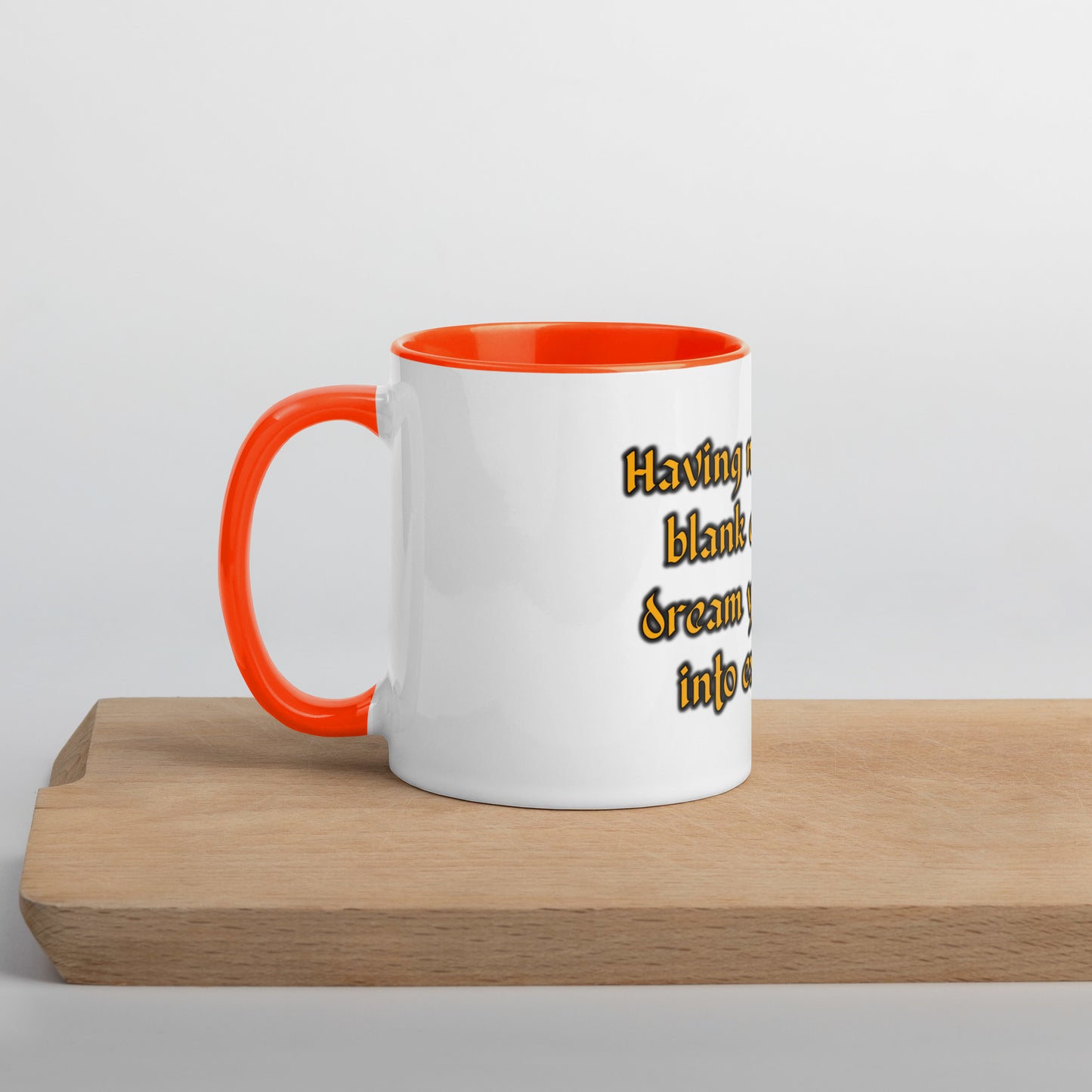 Blank Canvas (Gold) Mug With Color Inside