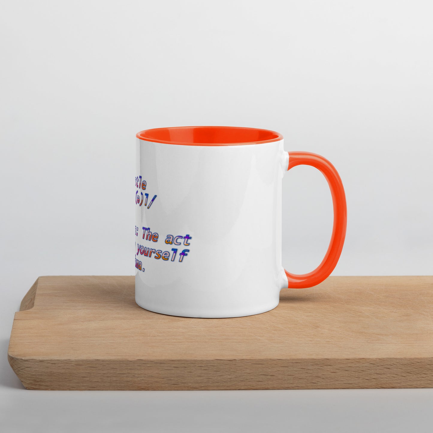 HUstle Mug With Color Inside