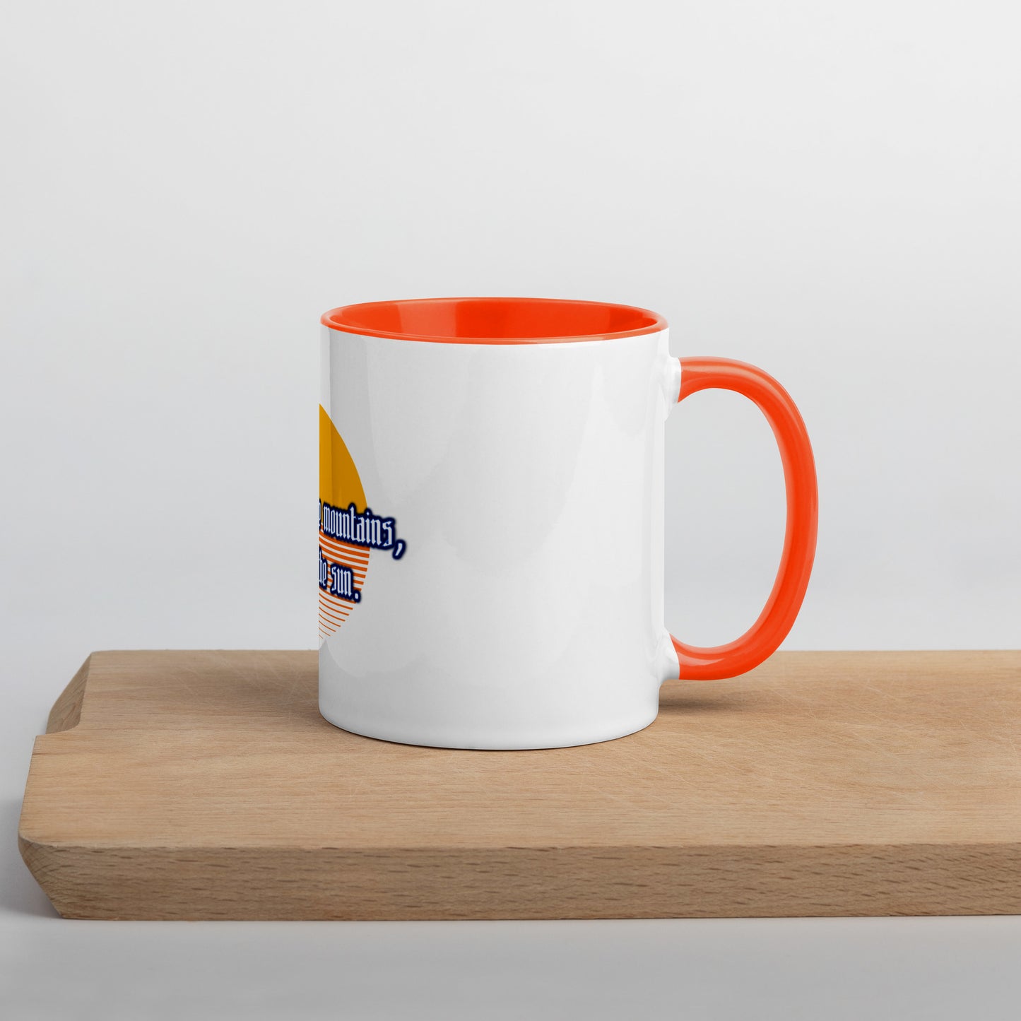 Believe Mountains Mug With Color Inside