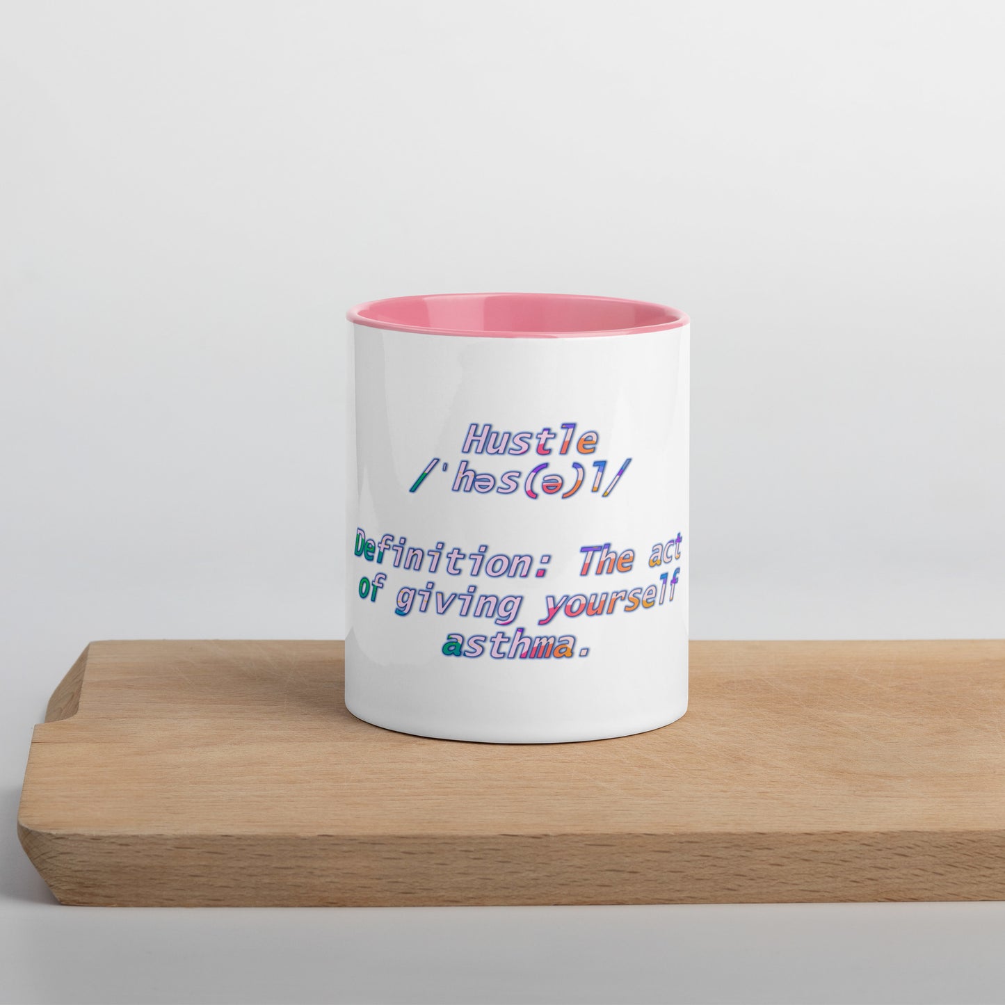HUstle Mug With Color Inside