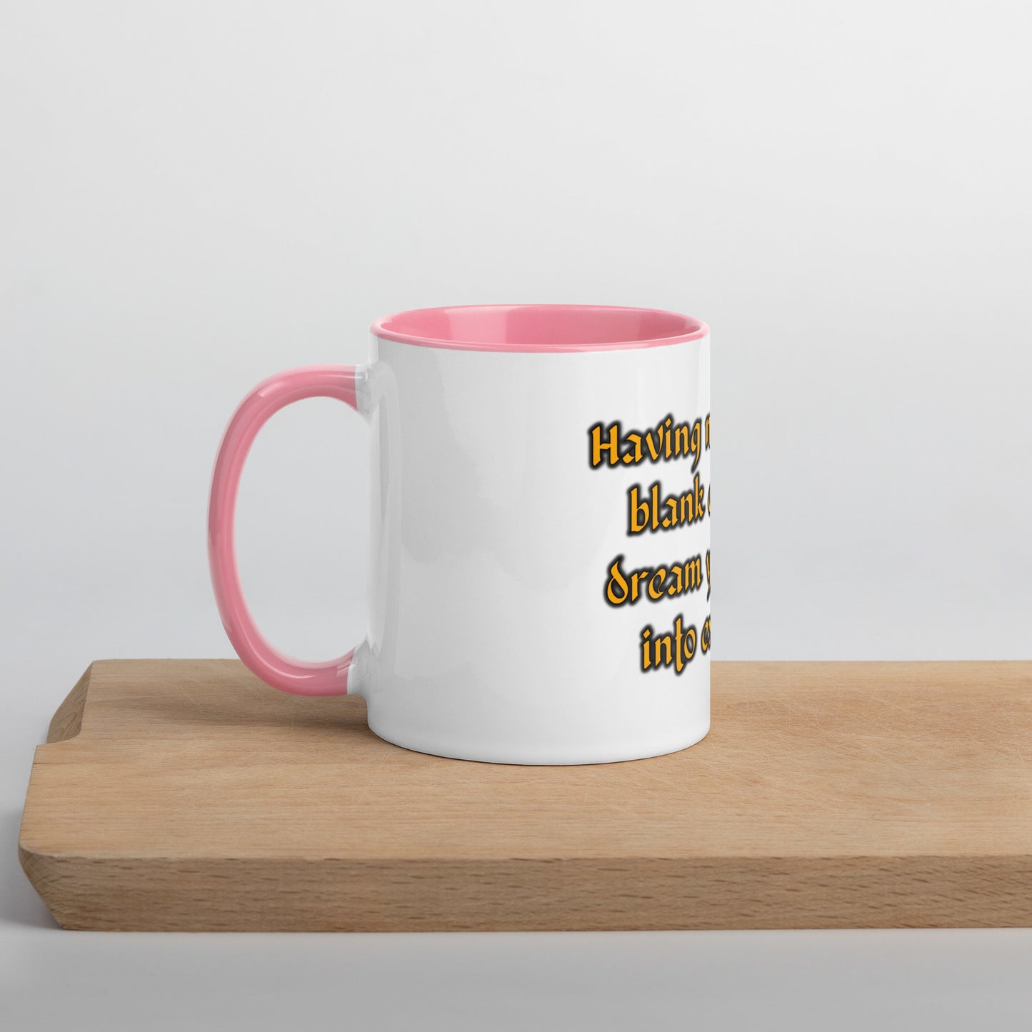 Blank Canvas (Gold) Mug With Color Inside