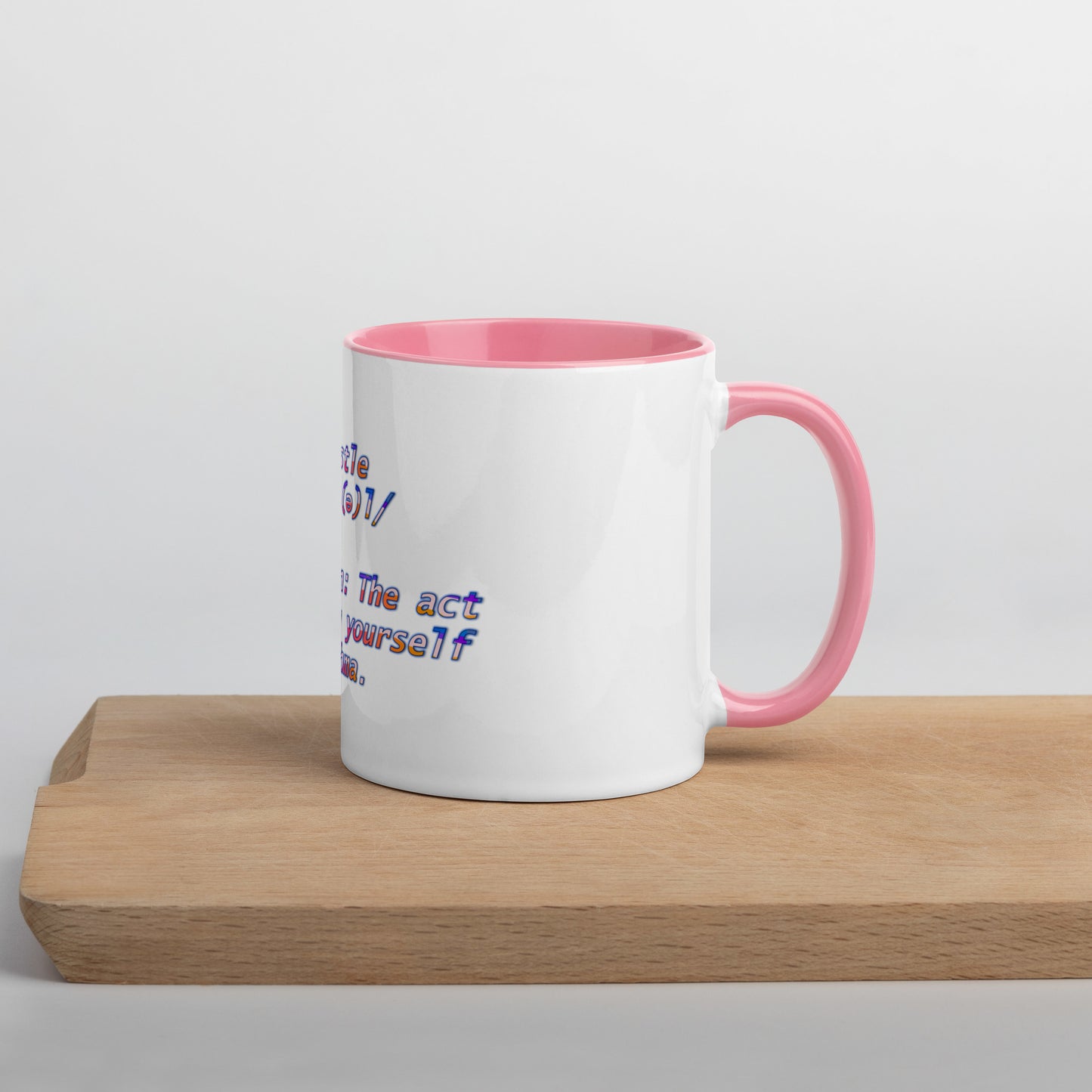 HUstle Mug With Color Inside