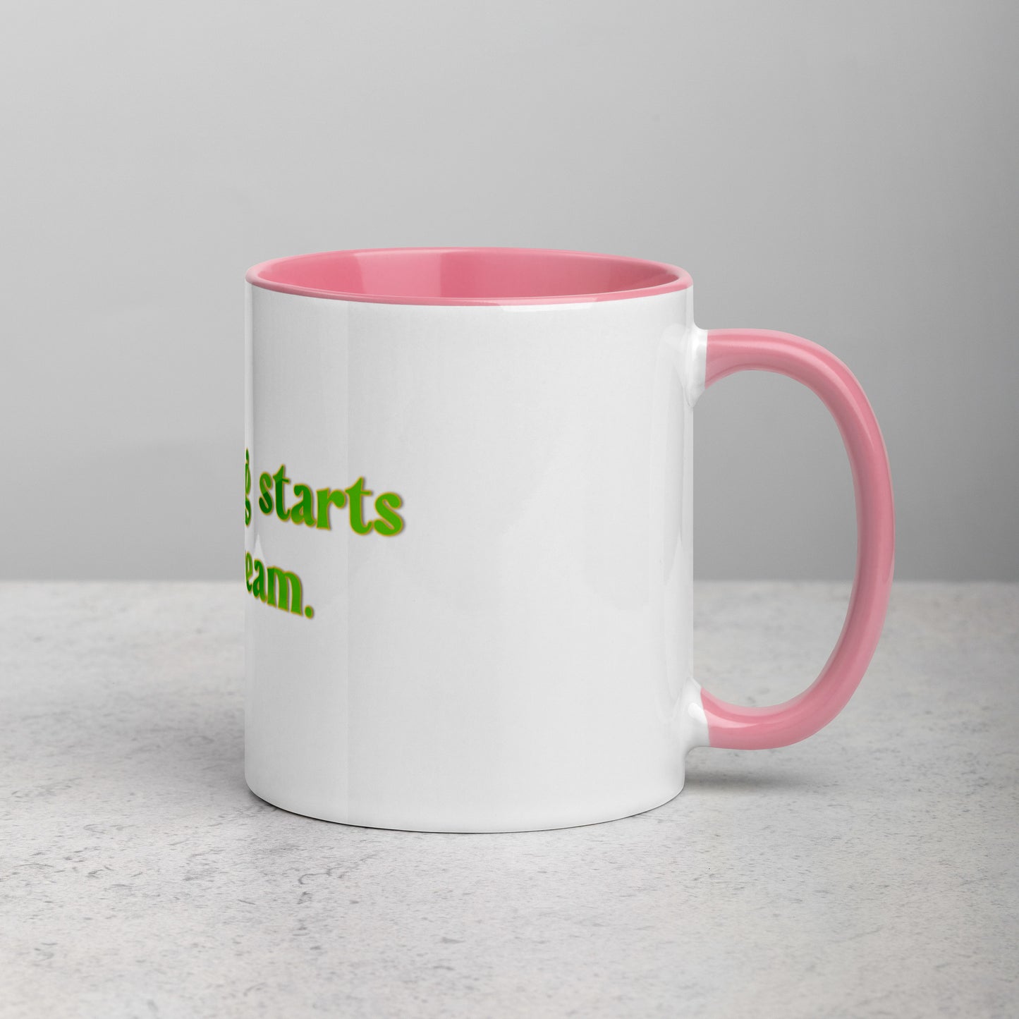 How It Starts Mug With Color Inside