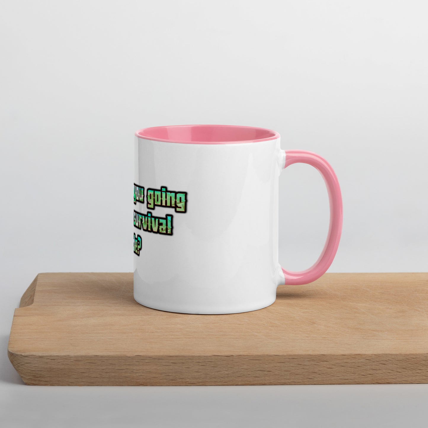Survival Mode Mug With Color Inside