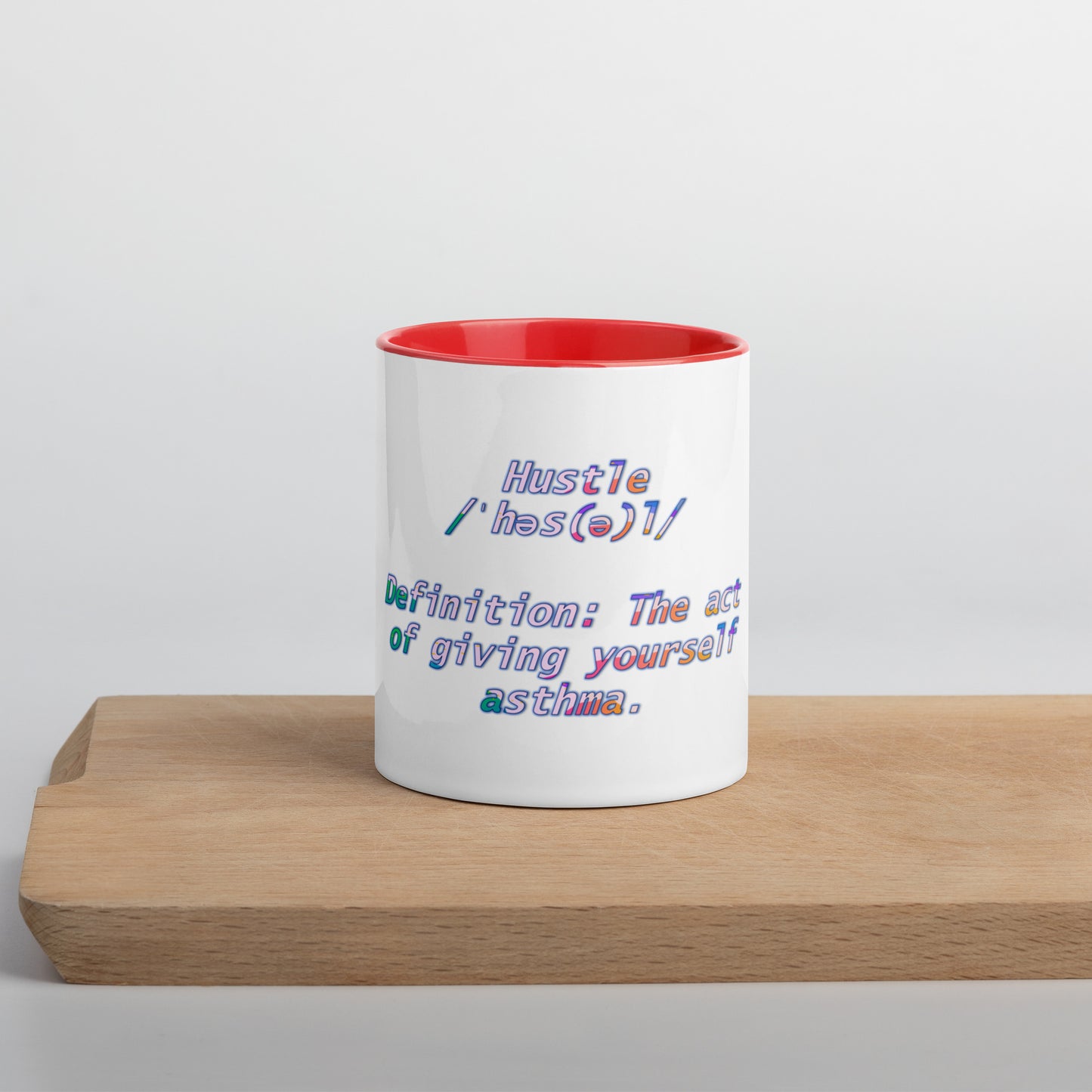 HUstle Mug With Color Inside