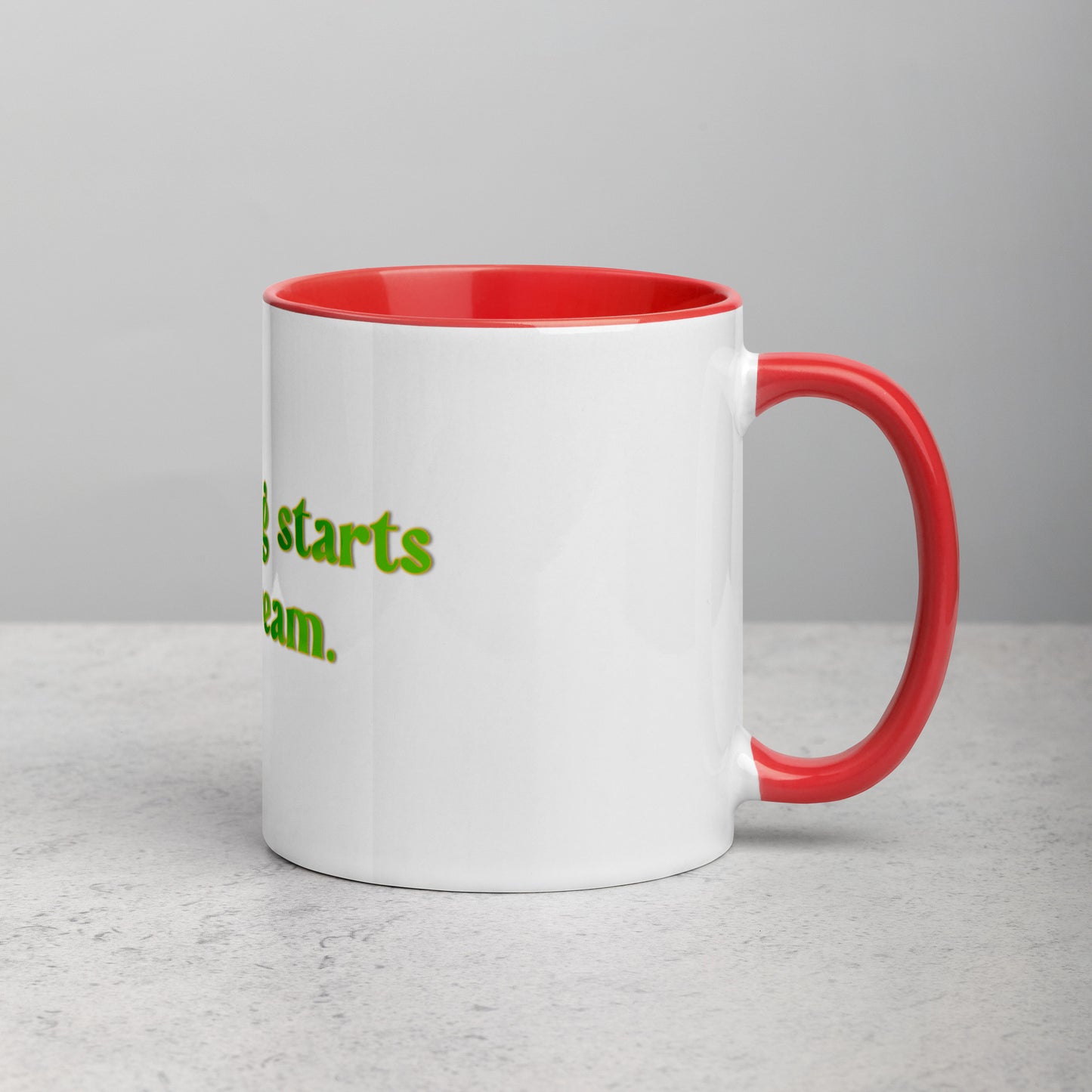 How It Starts Mug With Color Inside