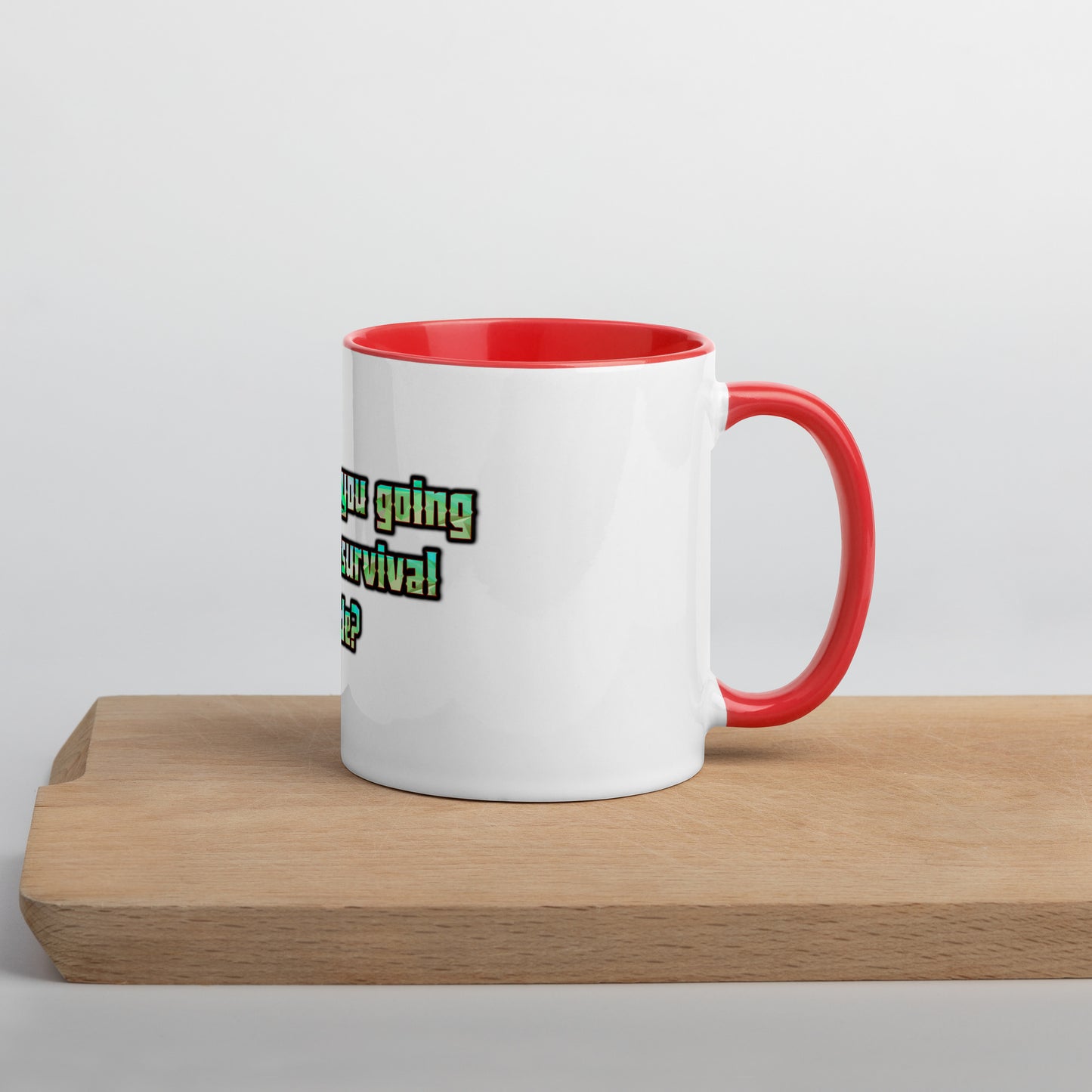 Survival Mode Mug With Color Inside
