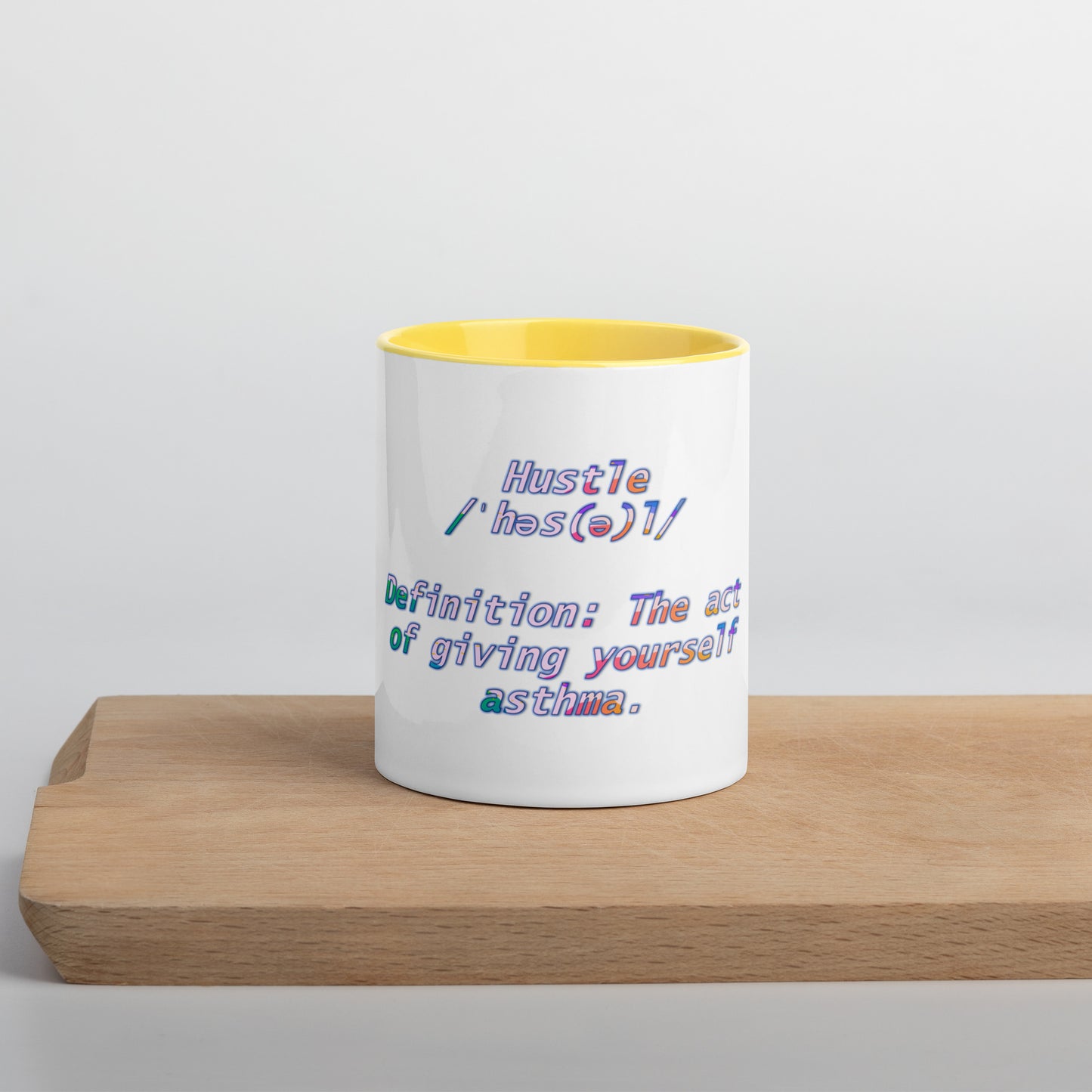 HUstle Mug With Color Inside