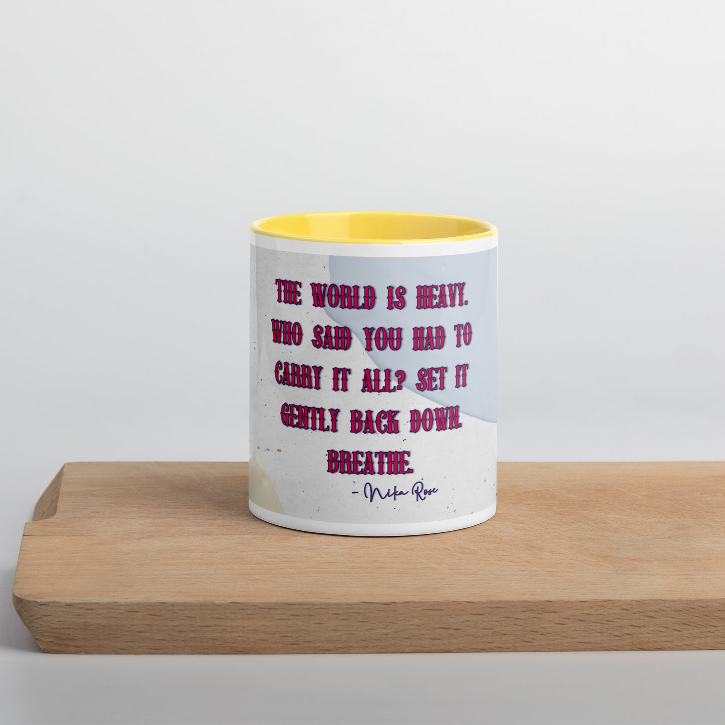 Nika's Prose (2) Mug With Color Inside