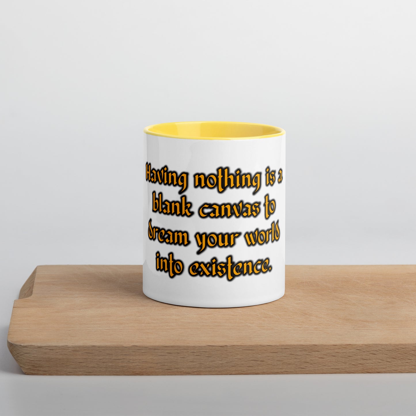 Blank Canvas (Gold) Mug With Color Inside