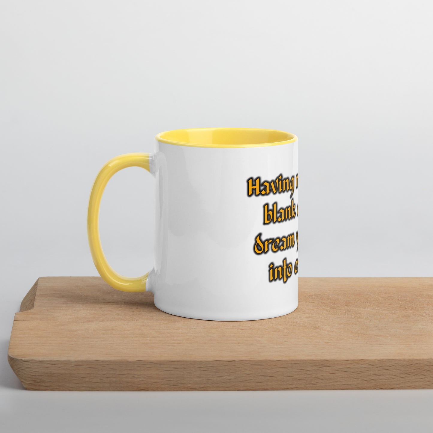 Blank Canvas (Gold) Mug With Color Inside