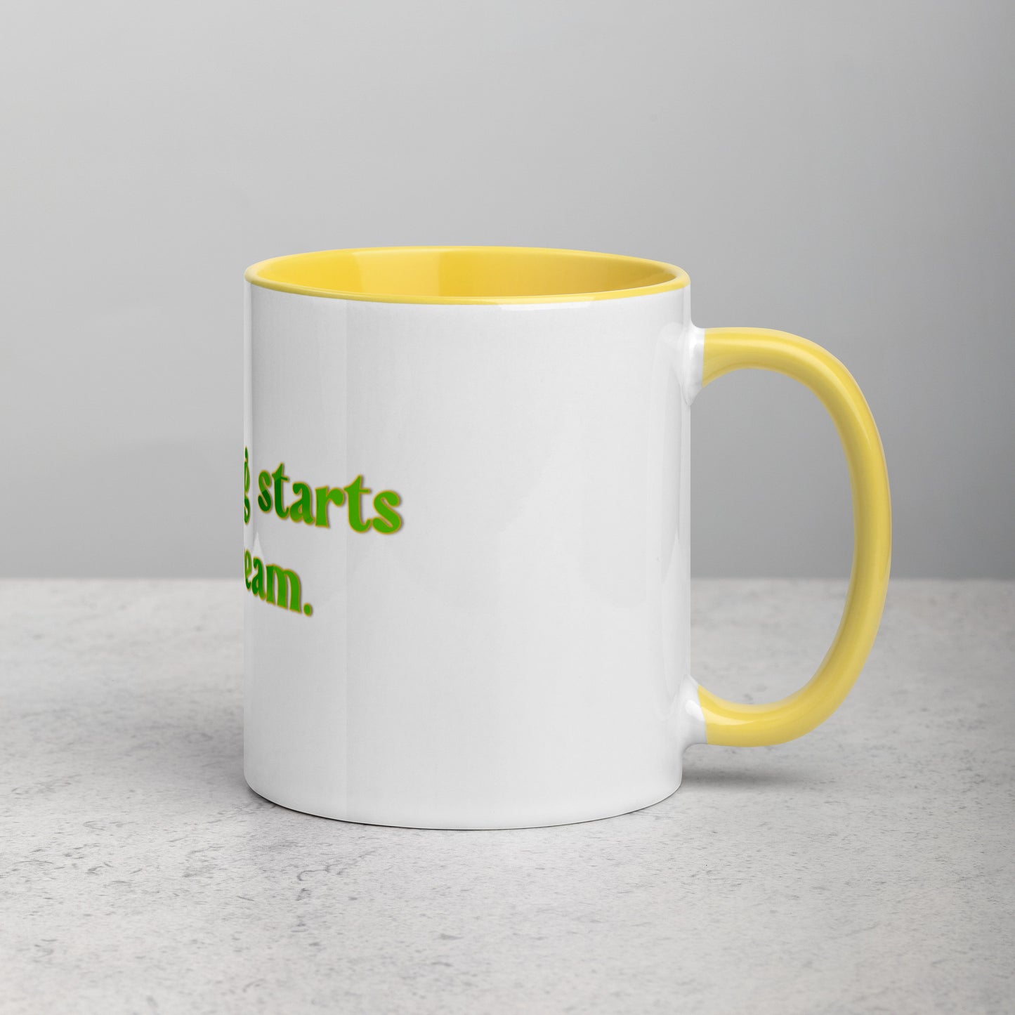 How It Starts Mug With Color Inside