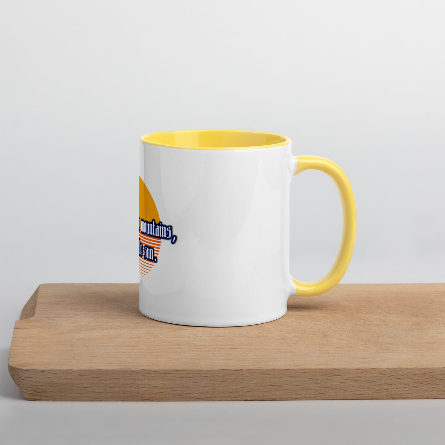 Believe Mountains Mug With Color Inside