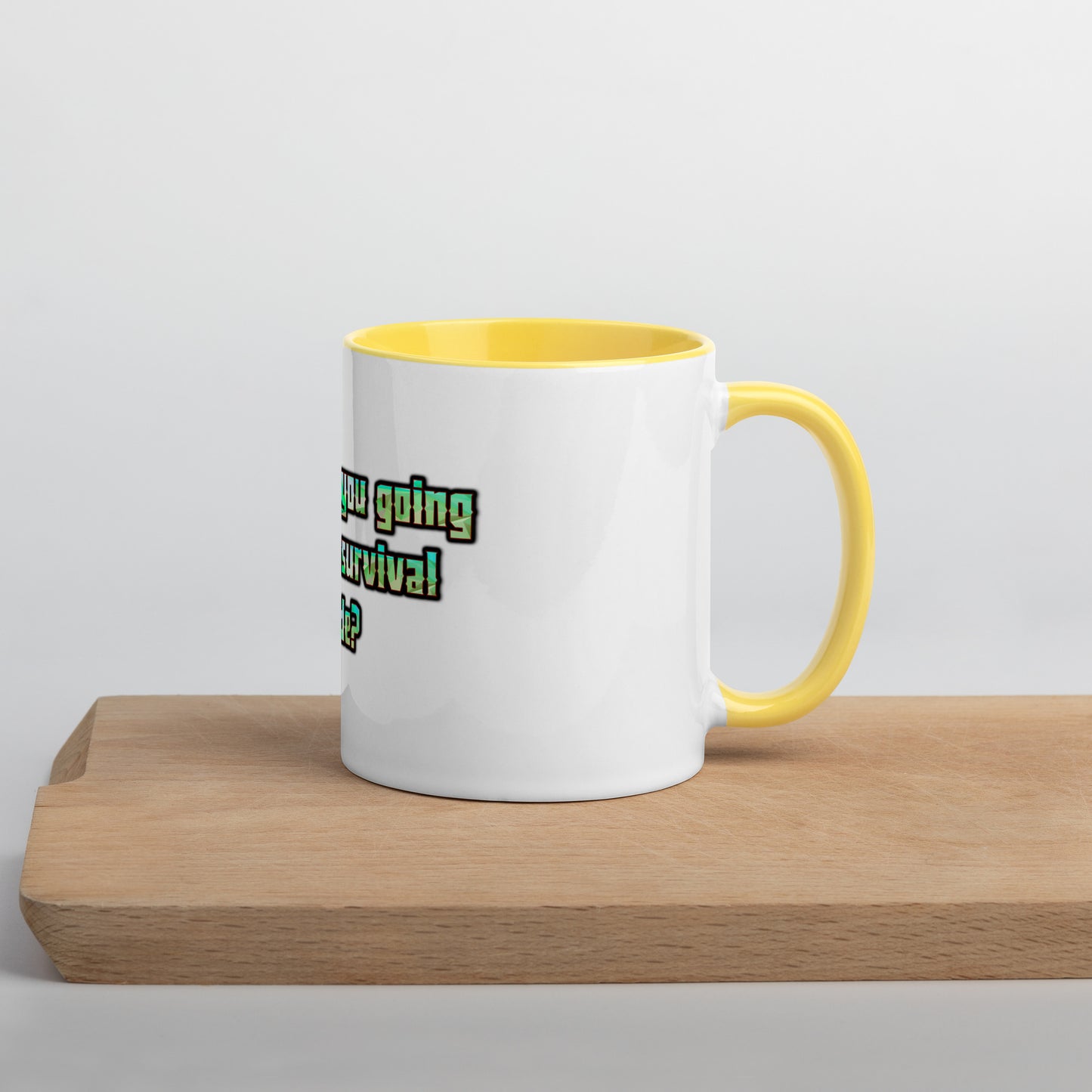 Survival Mode Mug With Color Inside