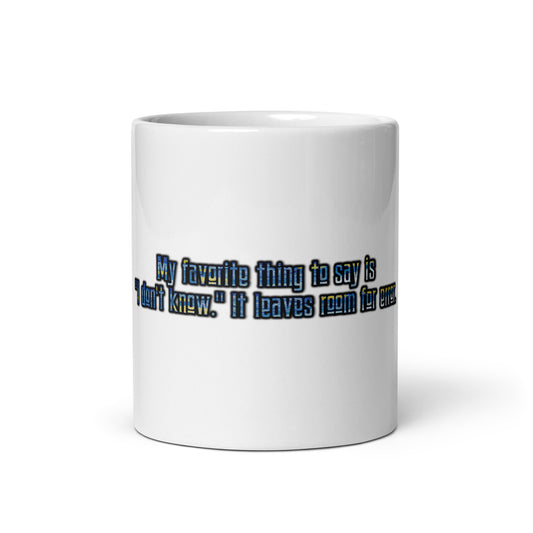 IDK #1 White Glossy Mug