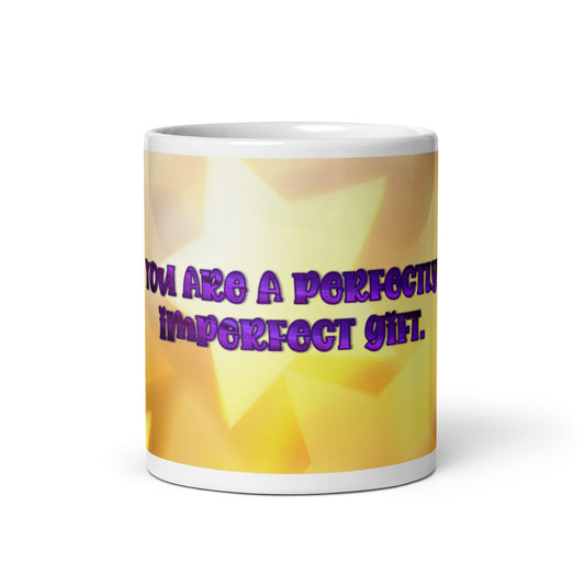 Perfectly Imperfect (2) White Glossy Mug