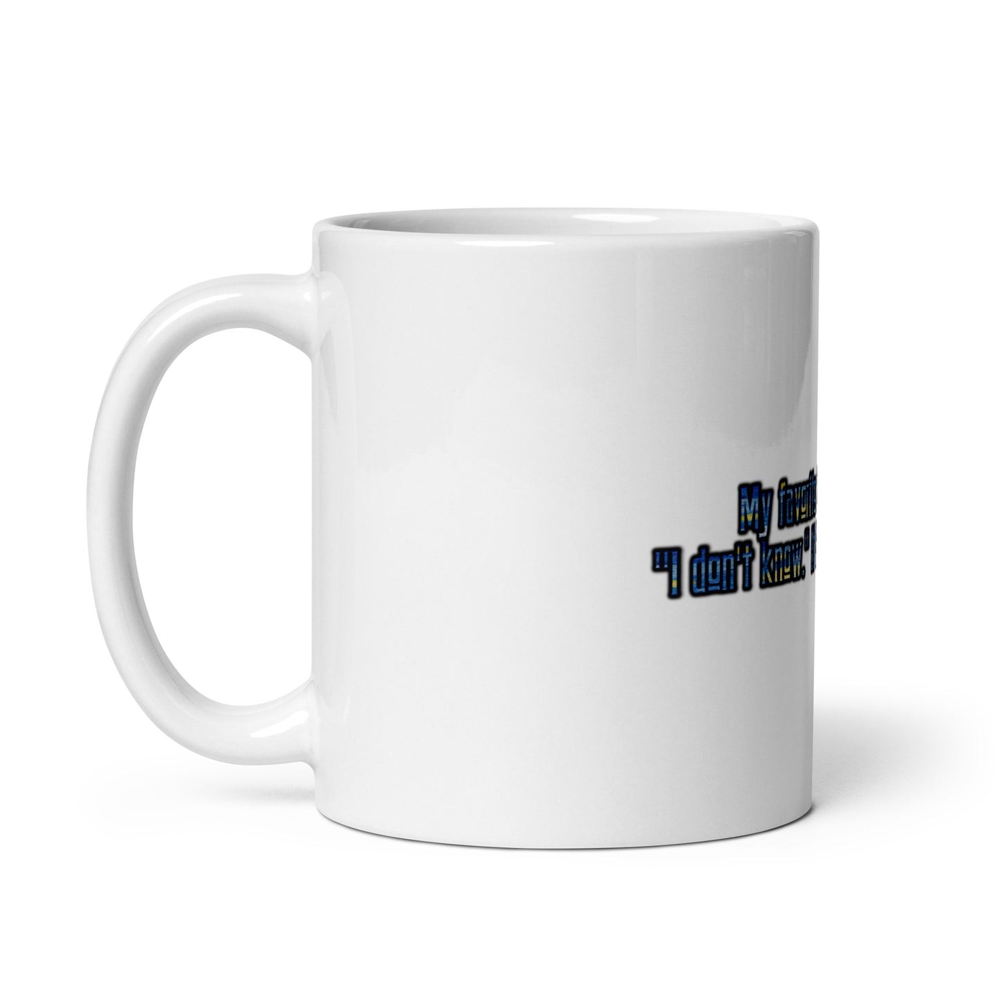 IDK #1 White Glossy Mug