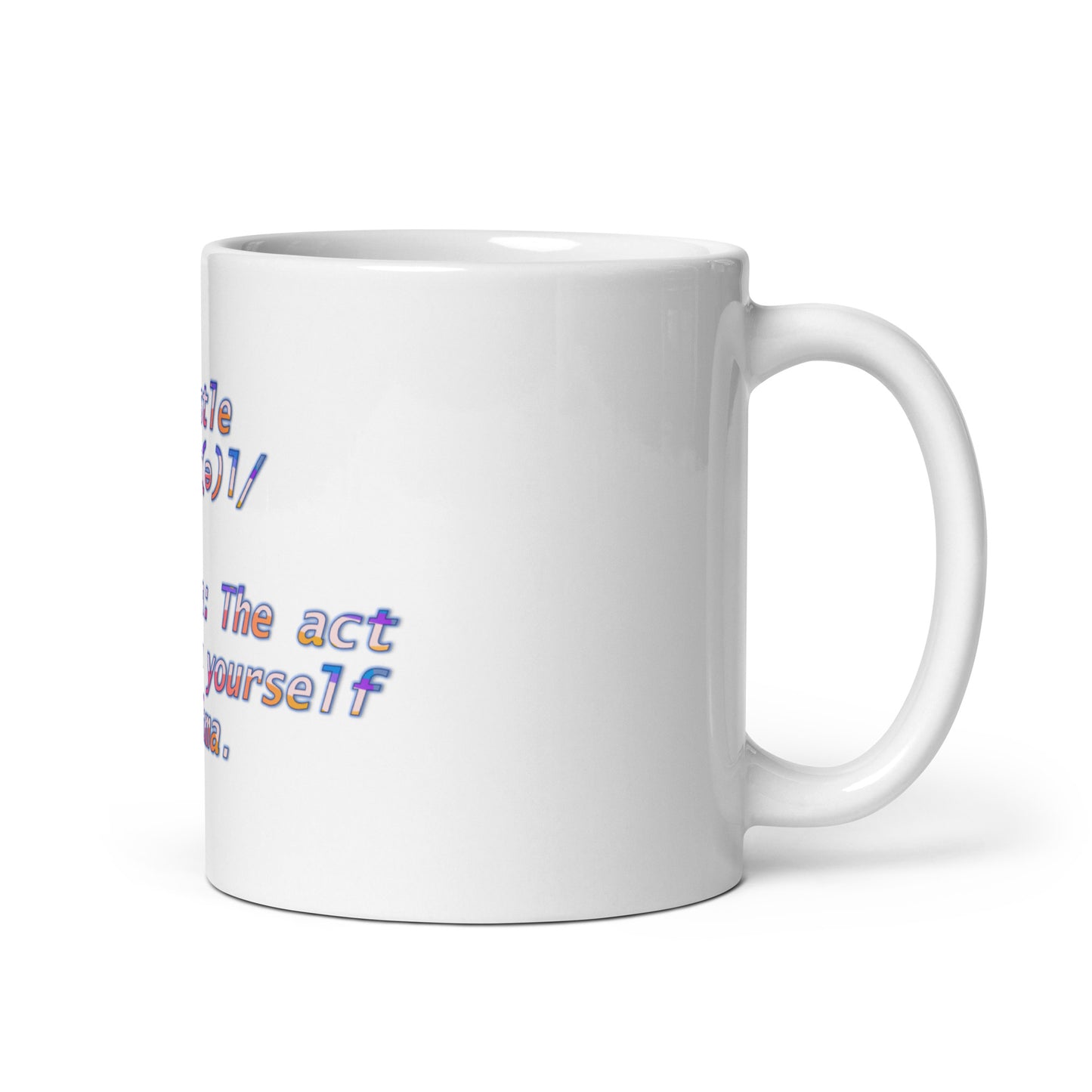 Hustle White Glossy Mug