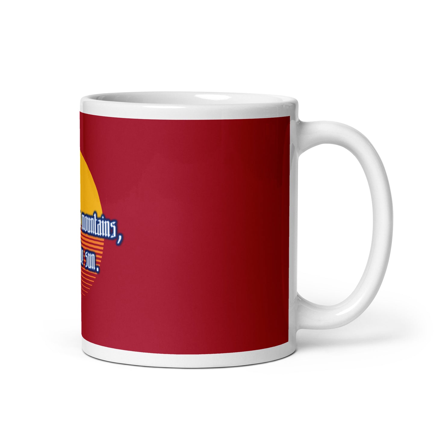 Believe Mountains White (2) Glossy Mug
