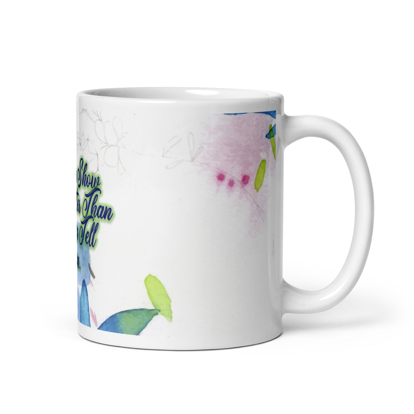 Show Them (2) White Glossy Mug