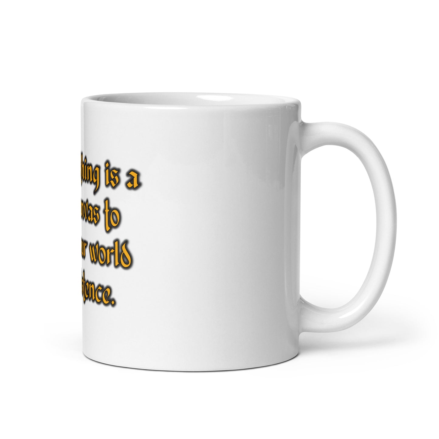 Blank Canvas (Gold) White Glossy Mug