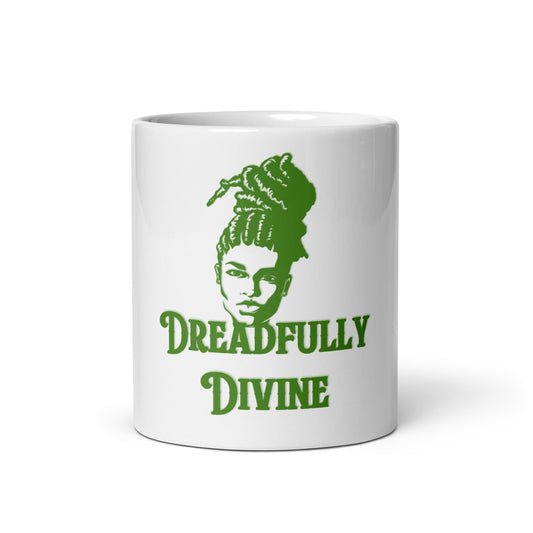 DD Woman #2 (Green) White Glossy Mug