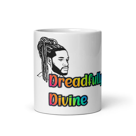 DD Man (Multi-Color) White Glossy Mug