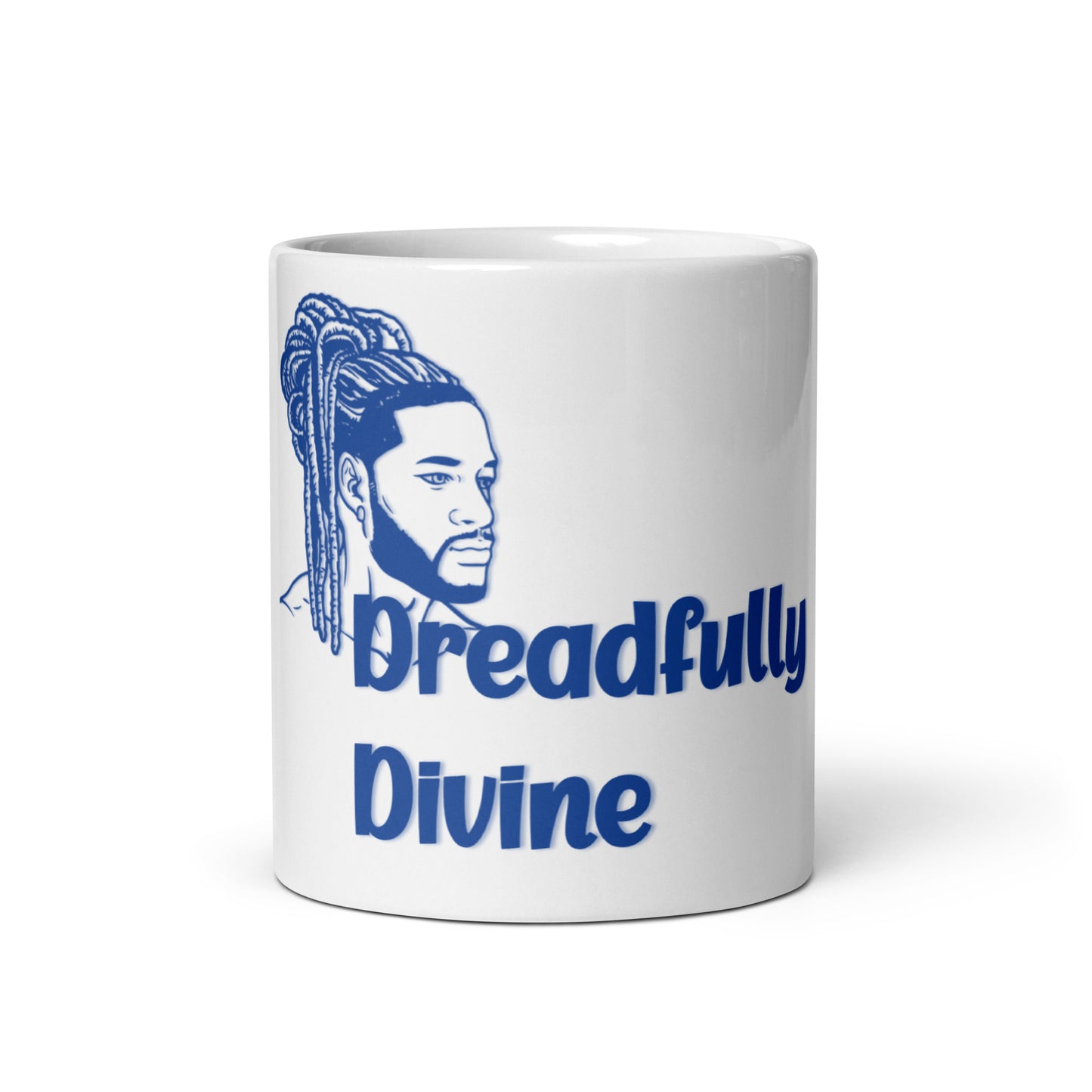 DD Man (Blue) White Glossy Mug