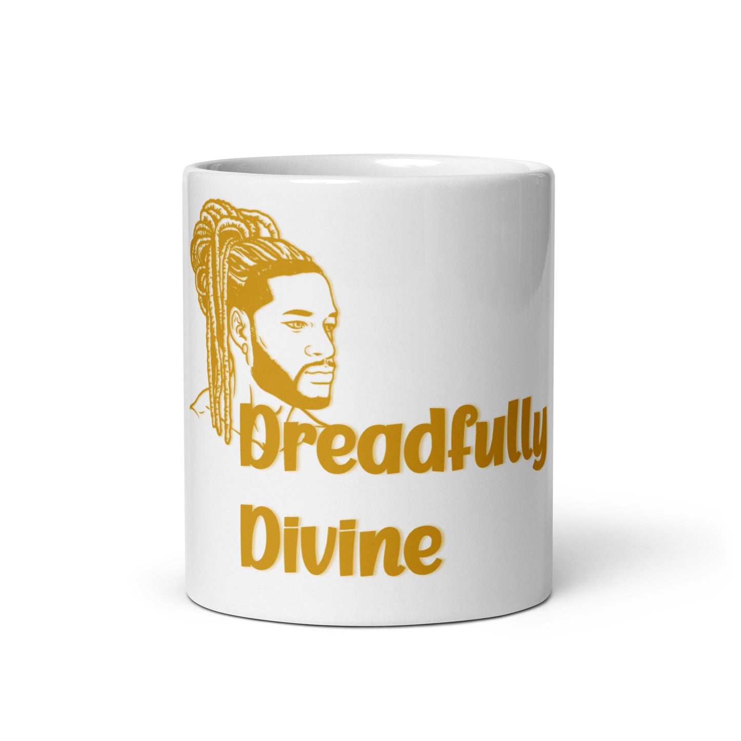 DD Man (Gold) White Glossy Mug