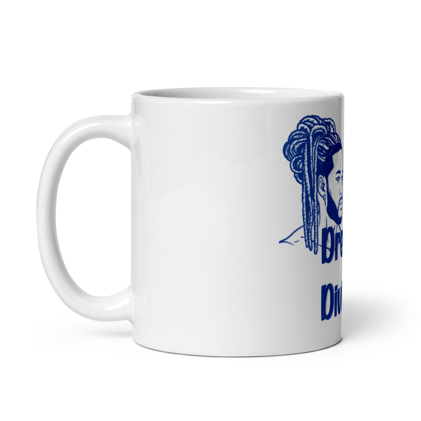 DD Man (Blue) White Glossy Mug