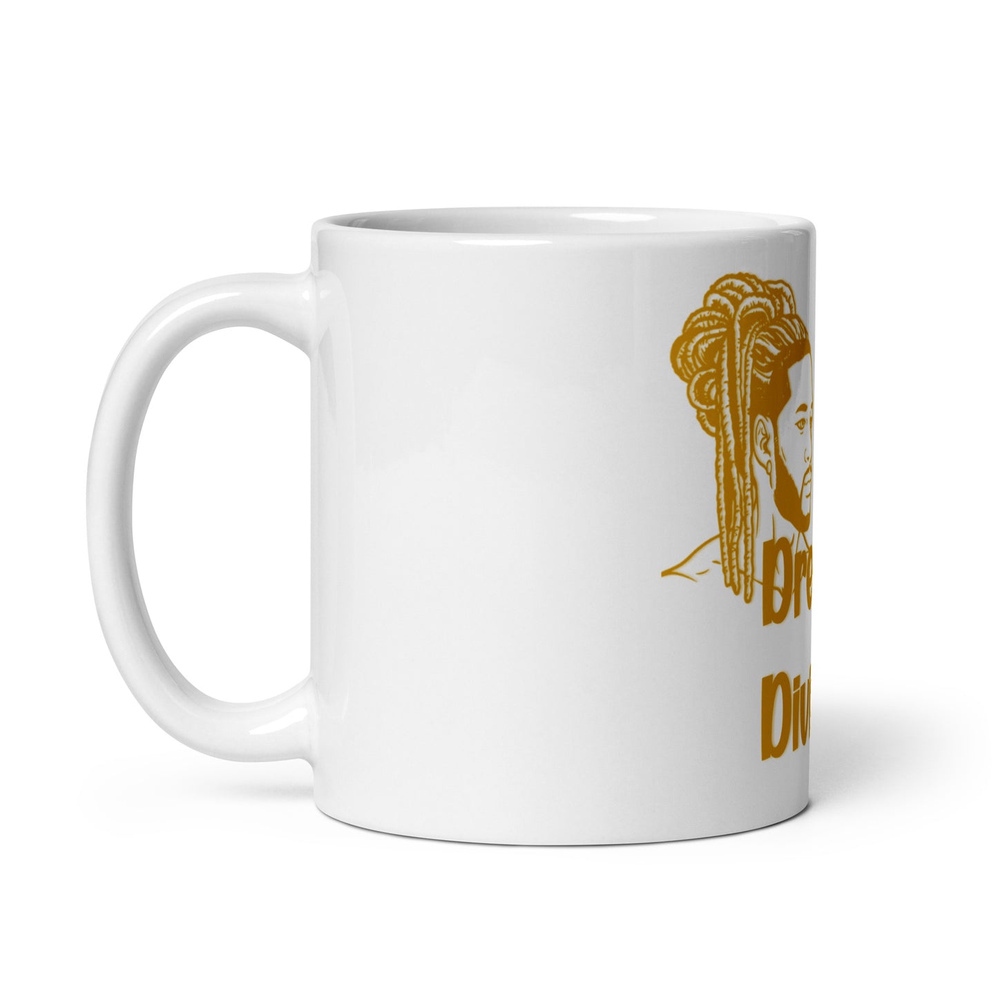 DD Man (Gold) White Glossy Mug