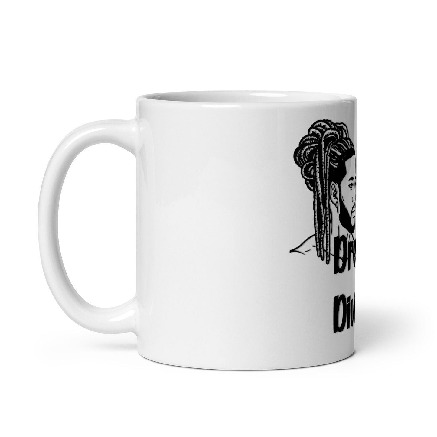 DD Man (Black) White Glossy Mug