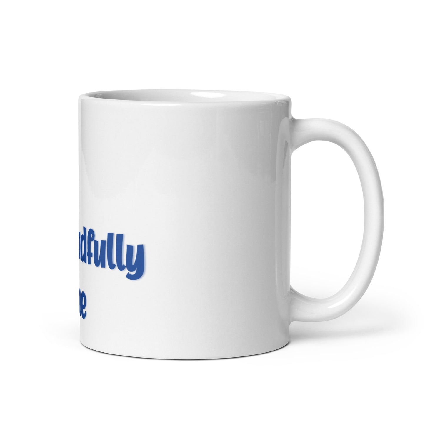 DD Man (Blue) White Glossy Mug