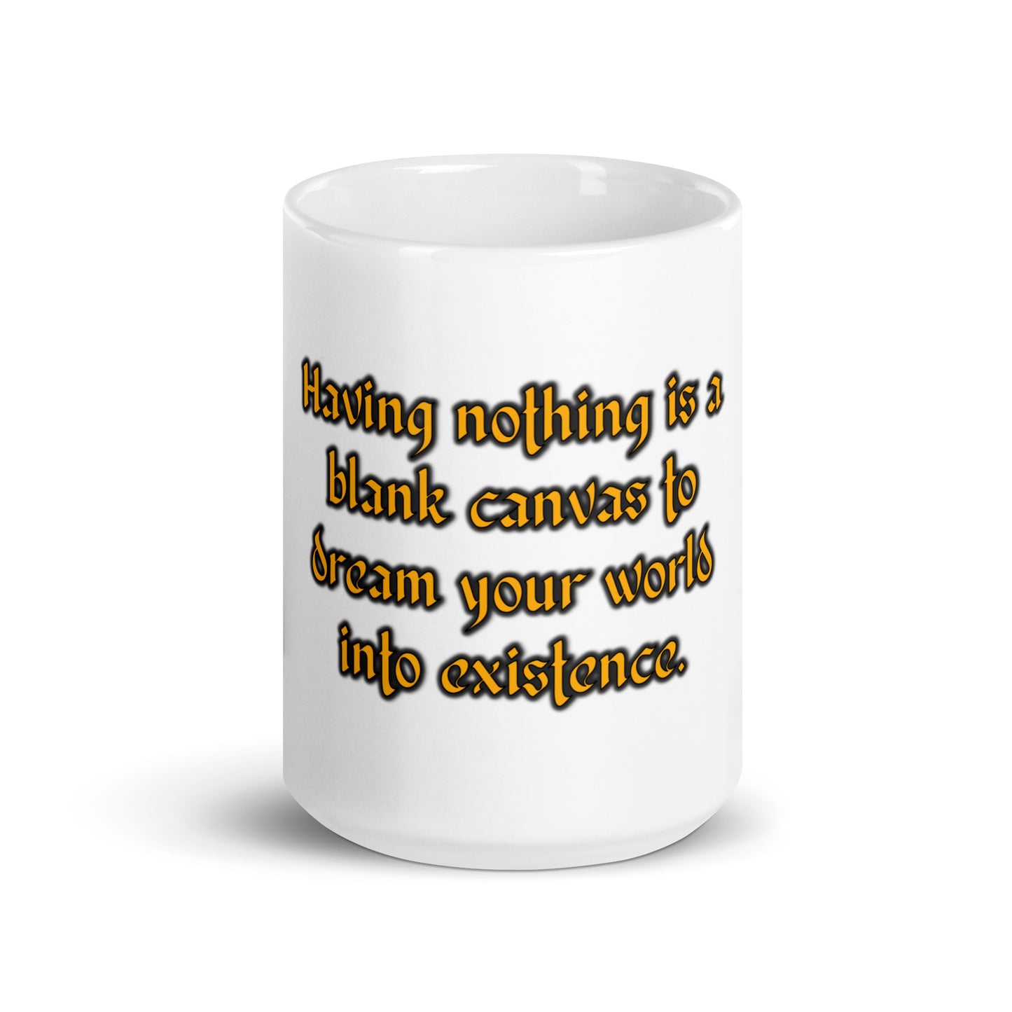 Blank Canvas (Gold) White Glossy Mug