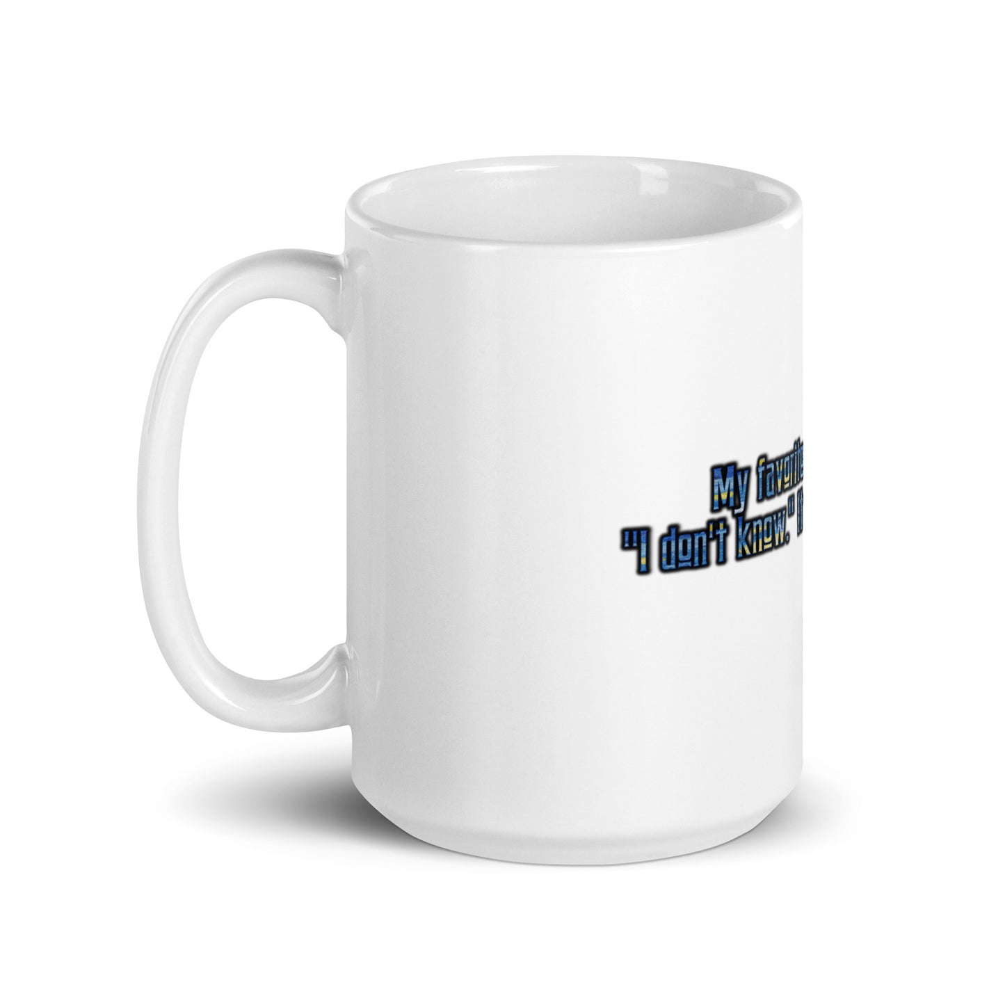 IDK #1 White Glossy Mug