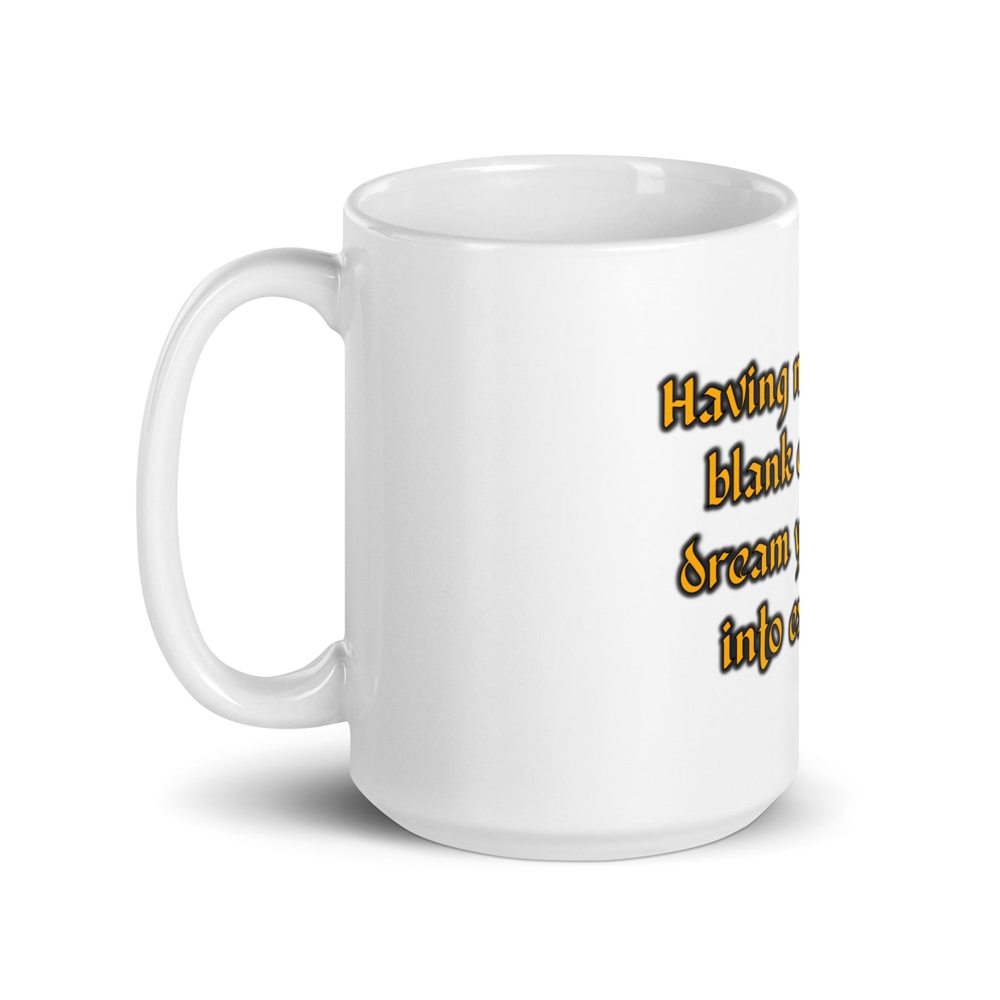 Blank Canvas (Gold) White Glossy Mug