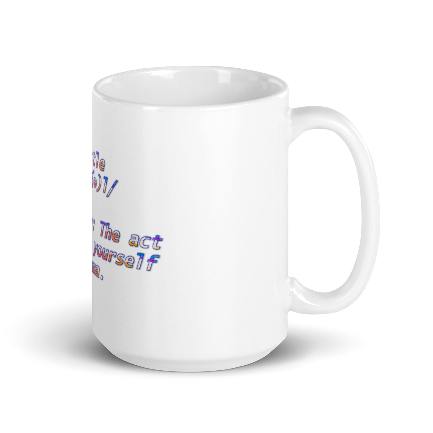 Hustle White Glossy Mug
