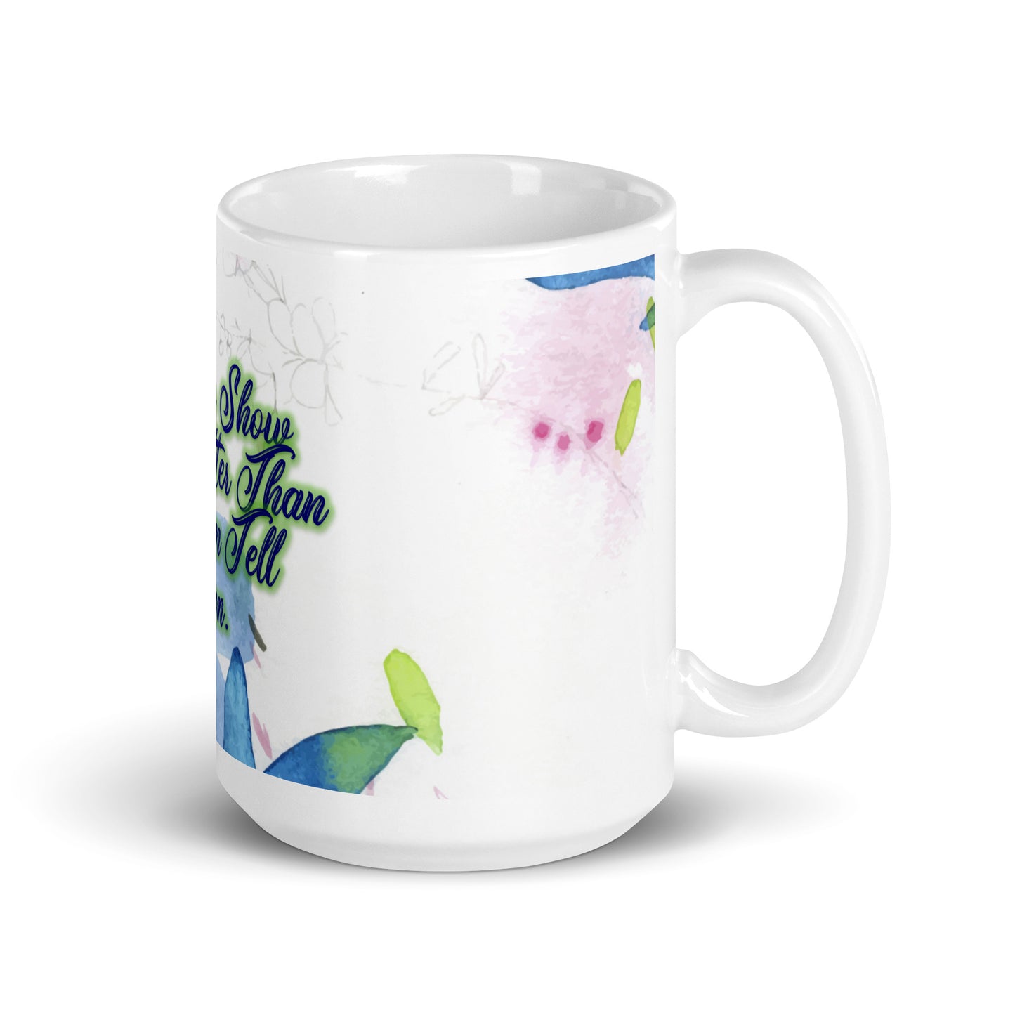 Show Them (2) White Glossy Mug